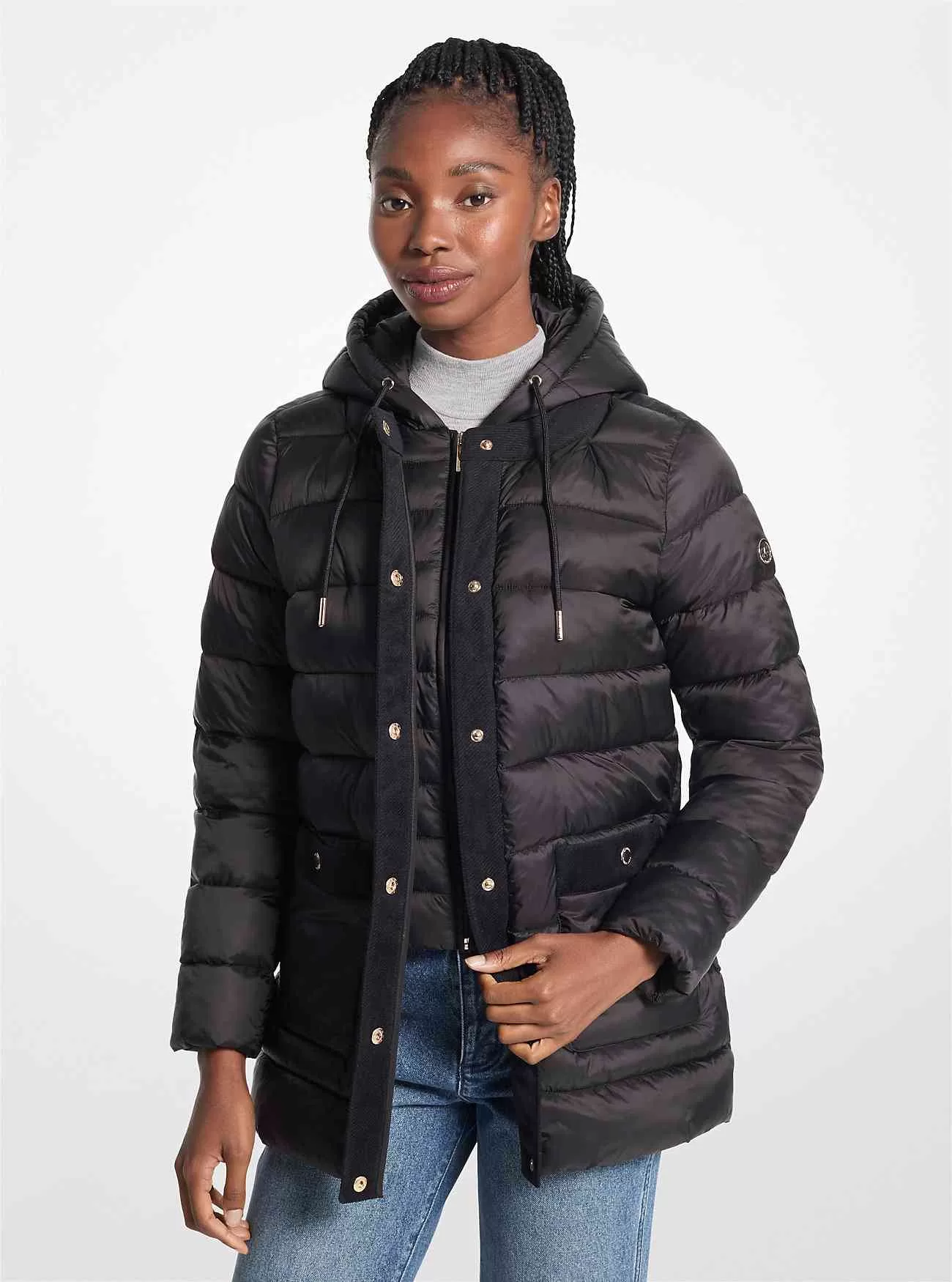 Packbare Nylon-Pufferjacke