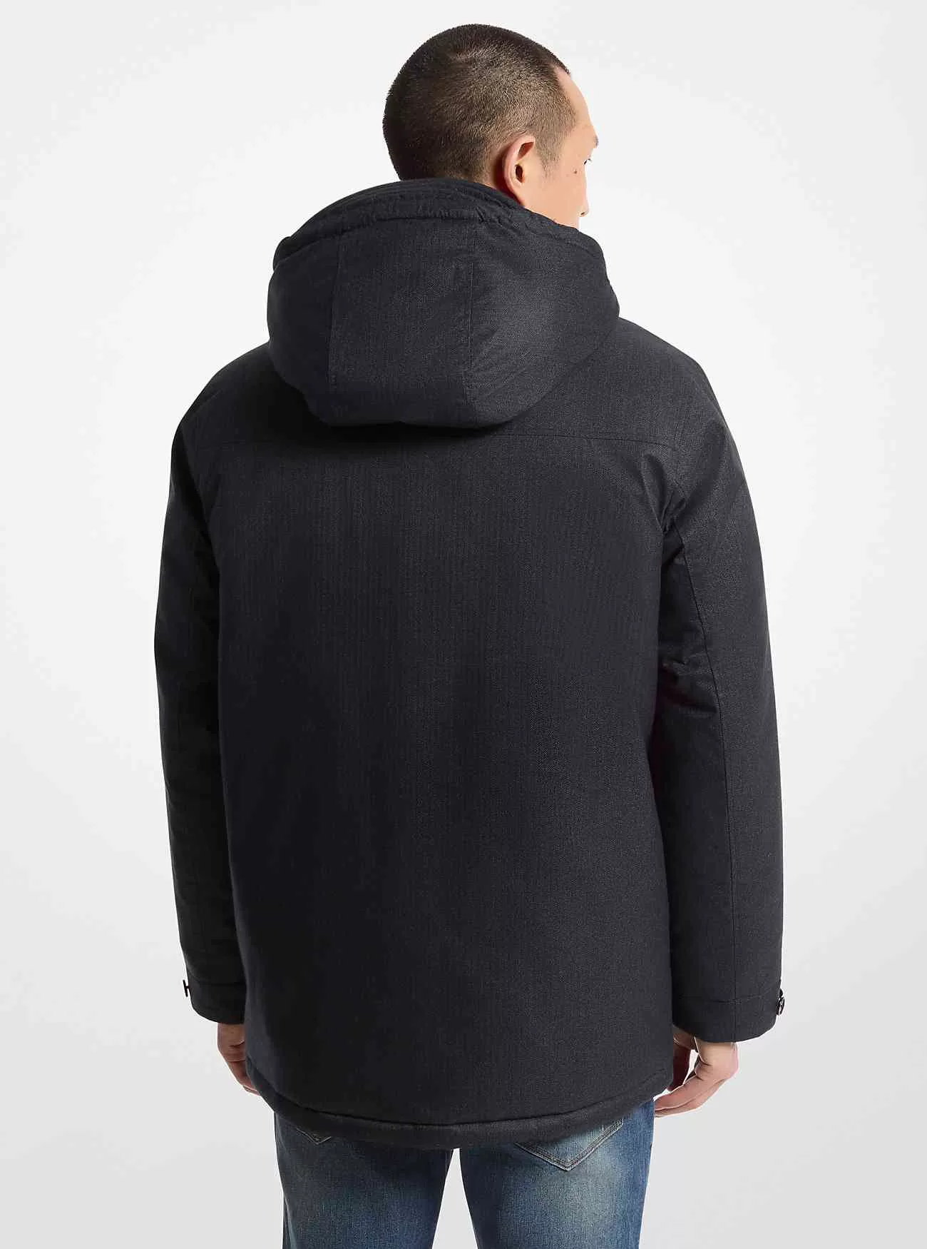 Parka mit Fischgrätmuster