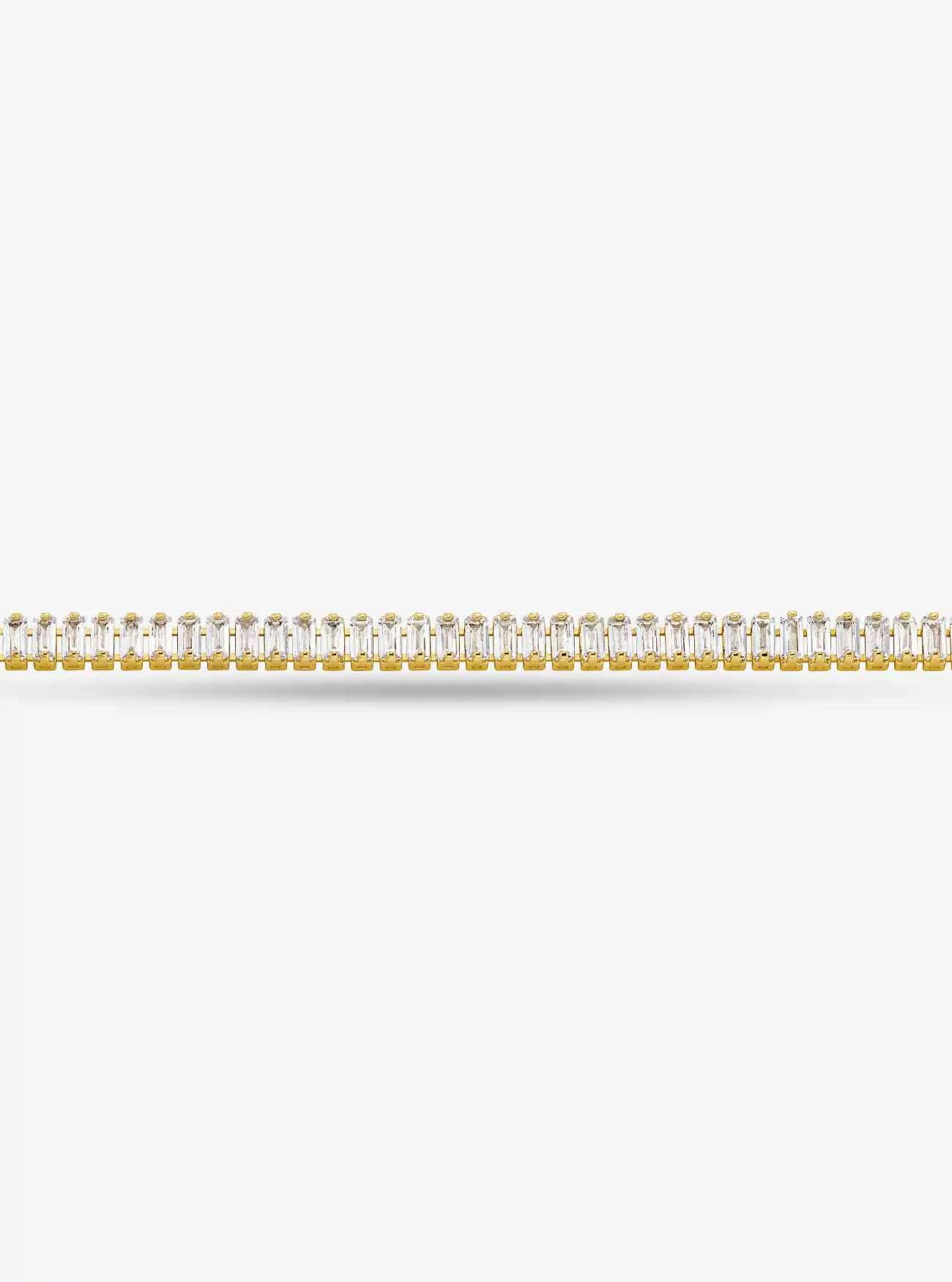 Pavé-Tennishalskette aus edelmetallbeschichtetem Messing