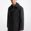 Peacoat aus Wollmischung