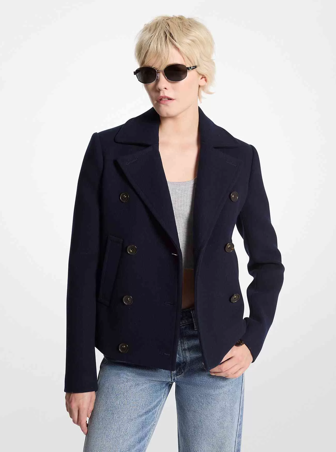 Peacoat aus Wollmischung