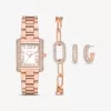 Petite Emery Geschenkset mit roségoldfarbener Uhr und Schmuck