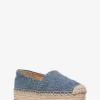 Plateau-Espadrille aus Denim mit Lynn-Logoprägung