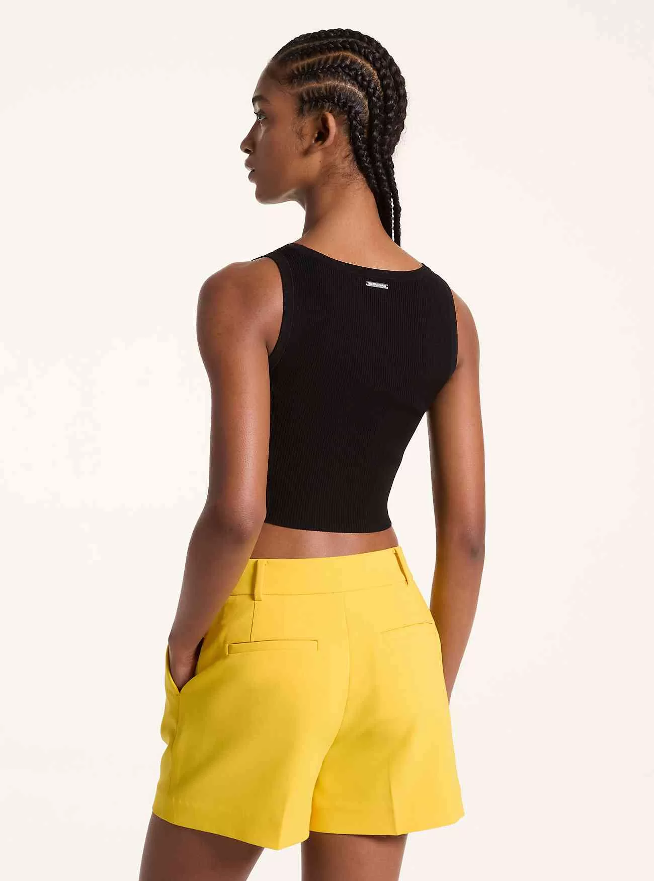 Plissee-Shorts aus Krepp