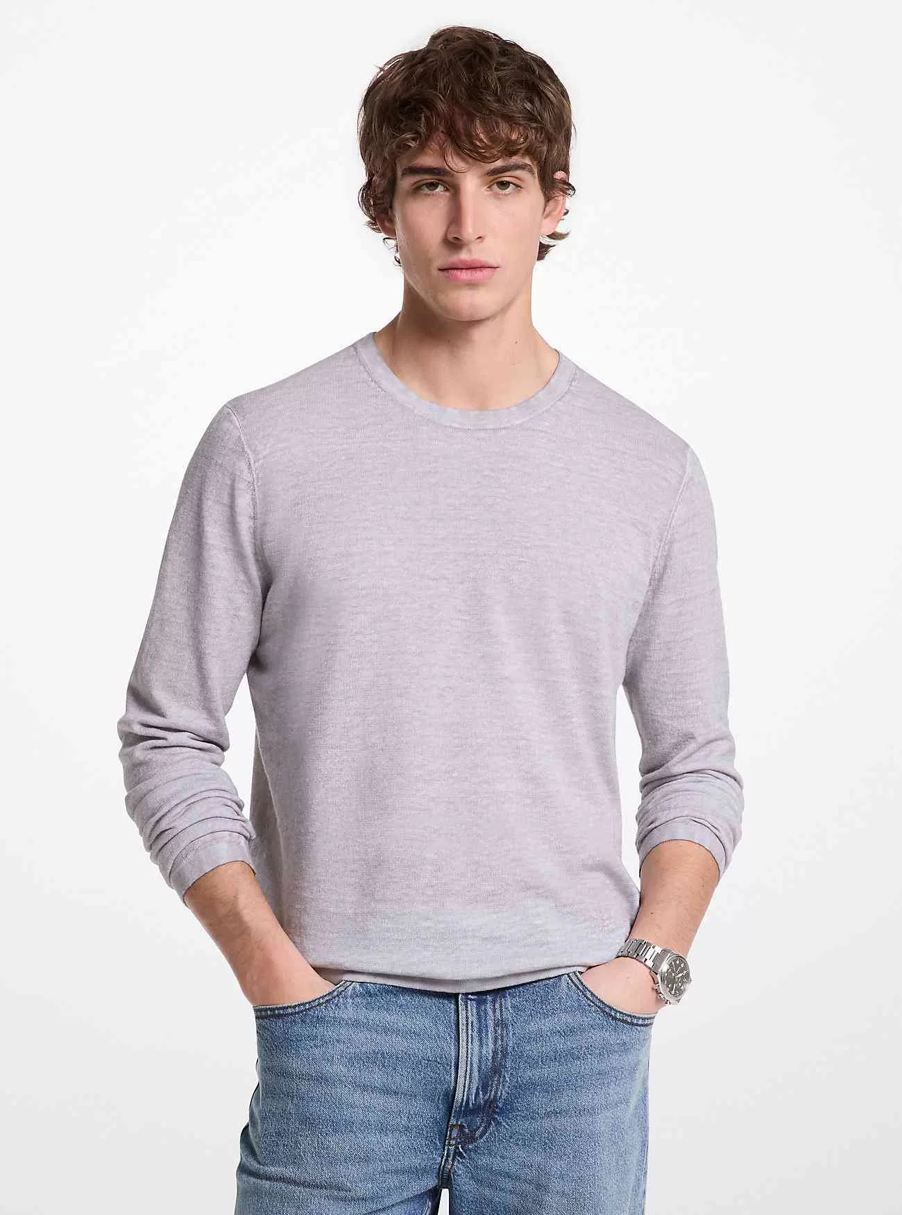 Pullover aus Leinen und Baumwolle