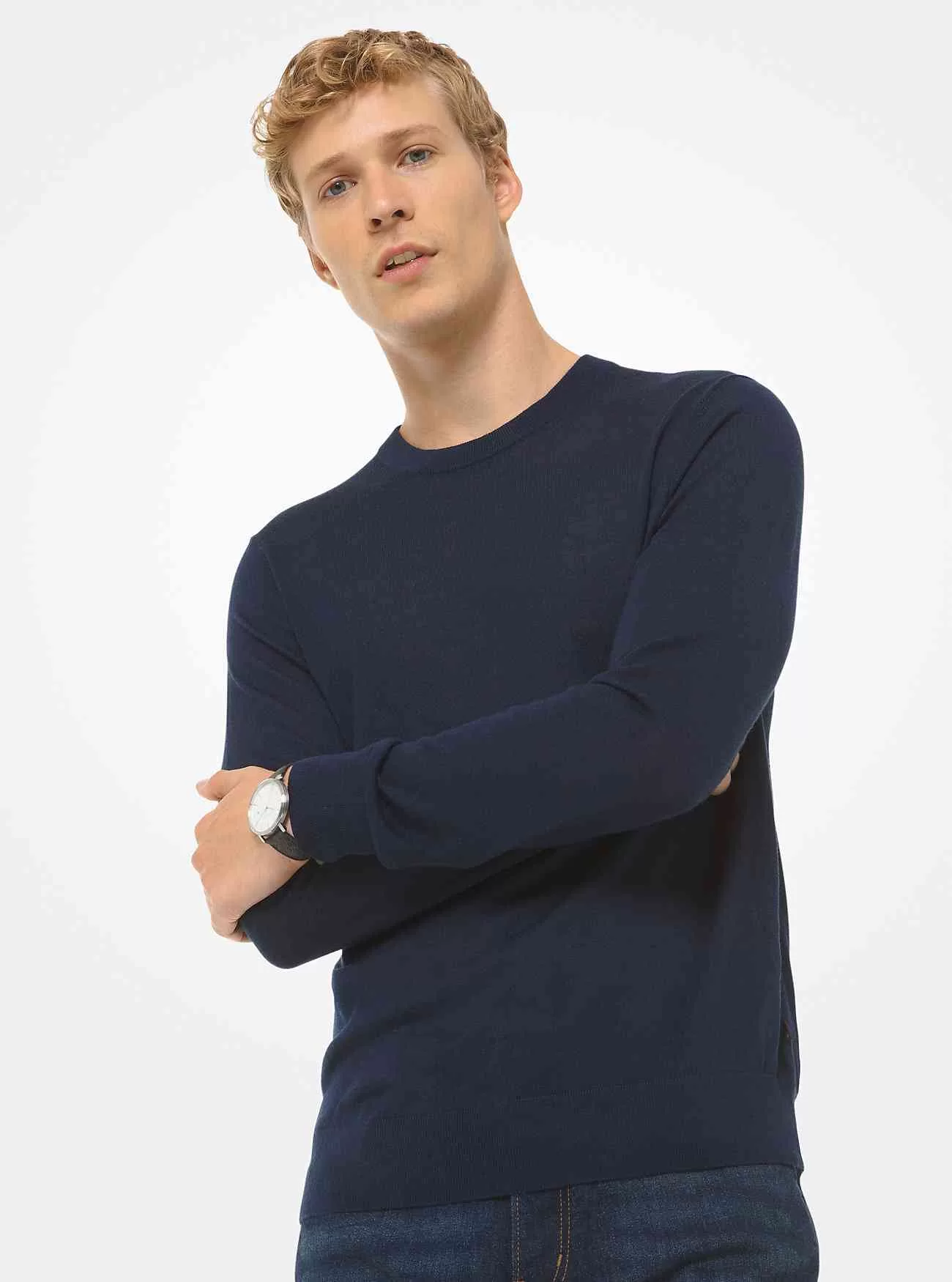 Pullover aus Merinowolle und Seide