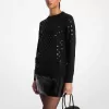 Pullover aus Wolle mit Pailletten und Punkten