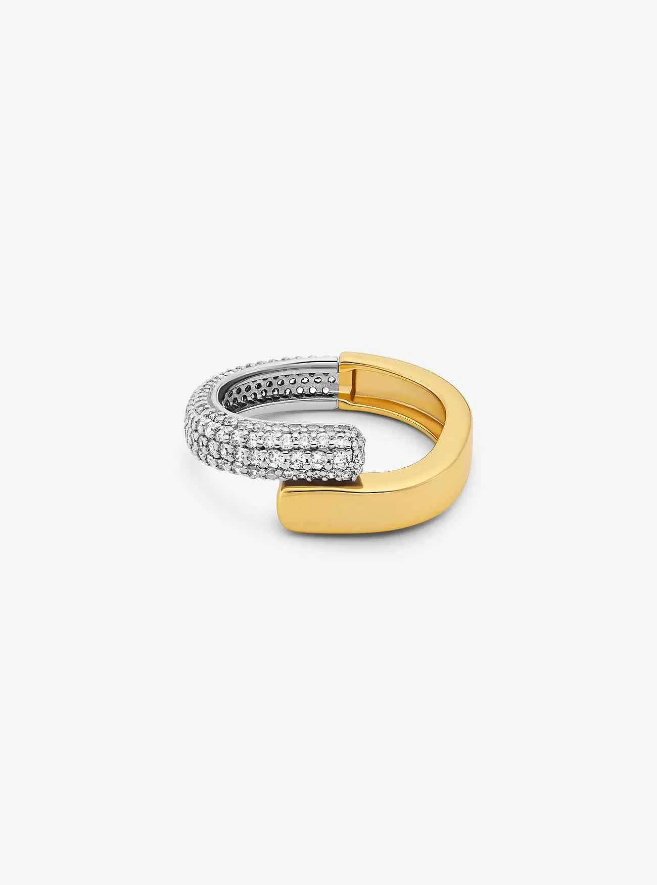 Ring aus edelmetallbeschichtetem Sterlingsilber und Pavé