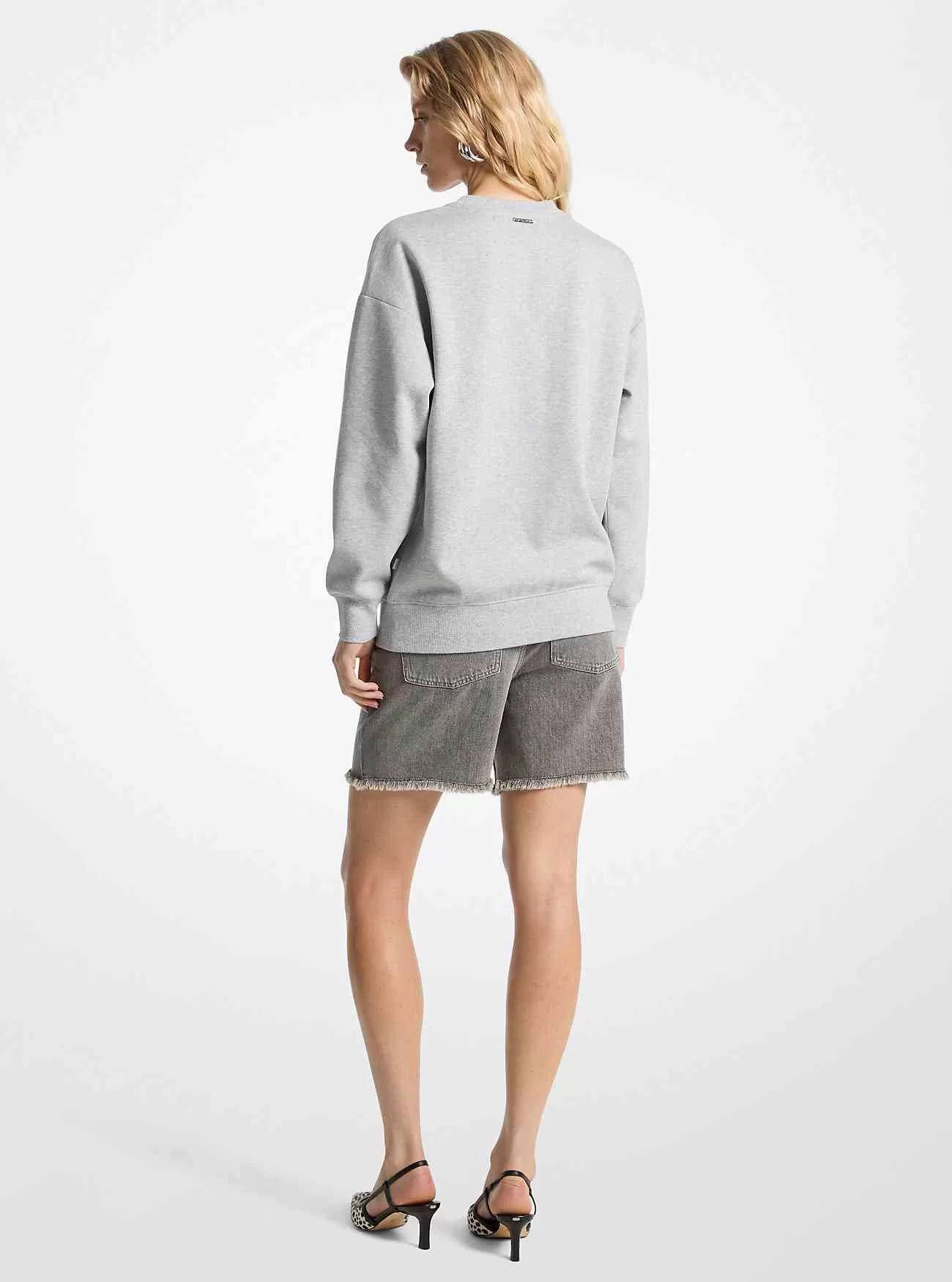 Rundhalspullover mit geprägtem Logo