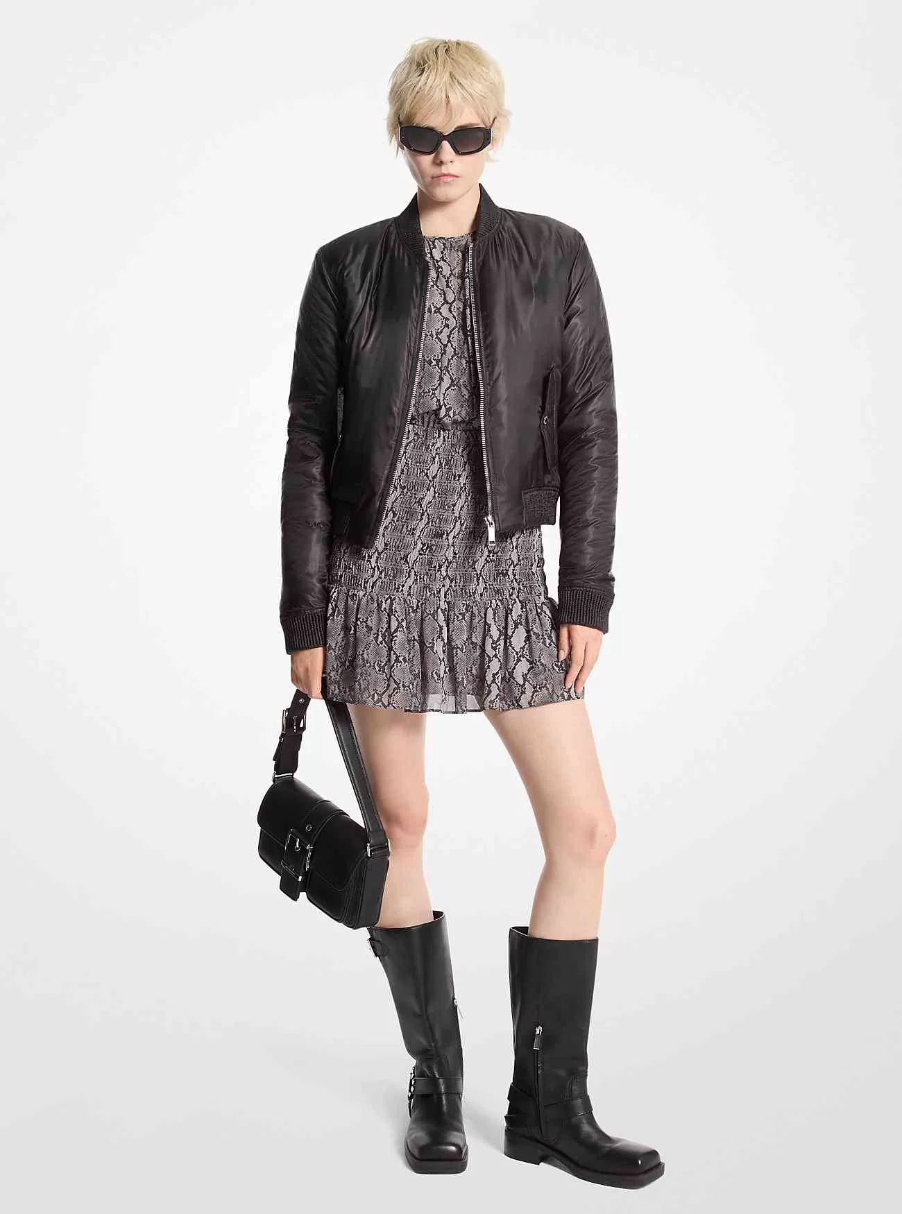 Satin-Ciré-Bomberjacke