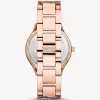 Schlanke, roségoldfarbene Curb-Link-Armbanduhr von Runway