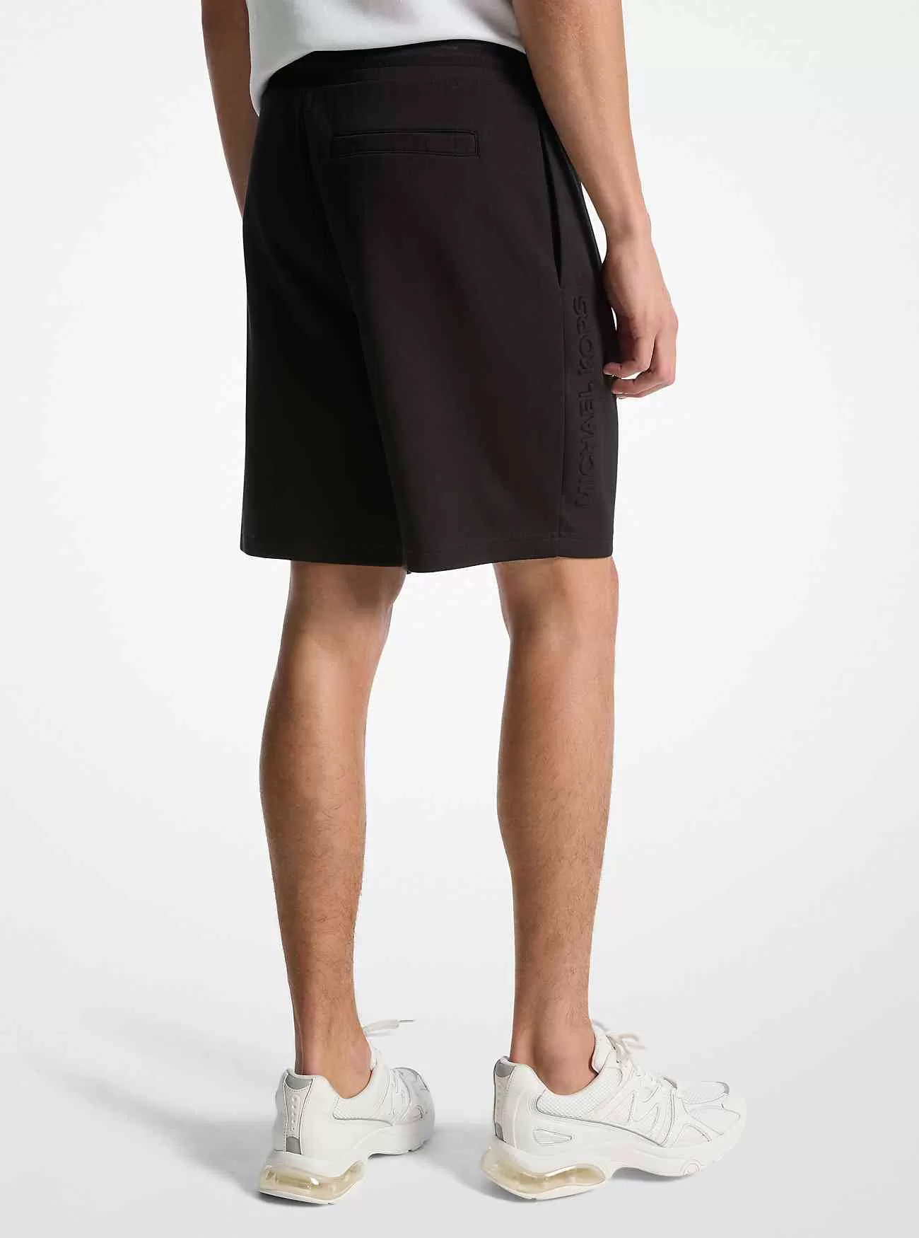 Shorts aus Baumwollmischung mit geprägtem Logo