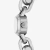 Silberfarbene Mini-Armbanduhr „Astor Link“.