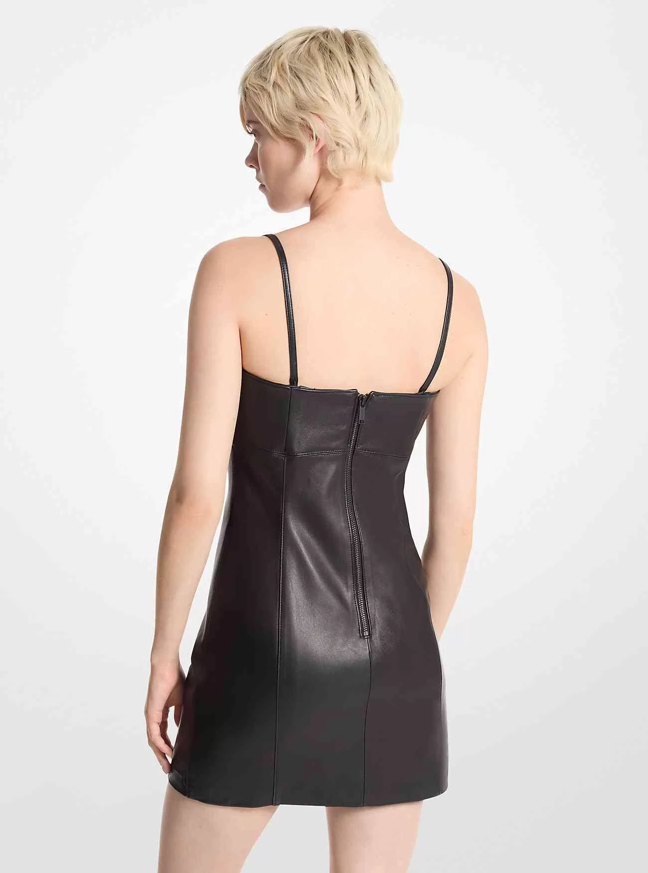 Slip-Minikleid aus Leder