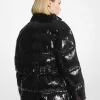 Steppjacke mit Pailletten und Ciré-Steppung
