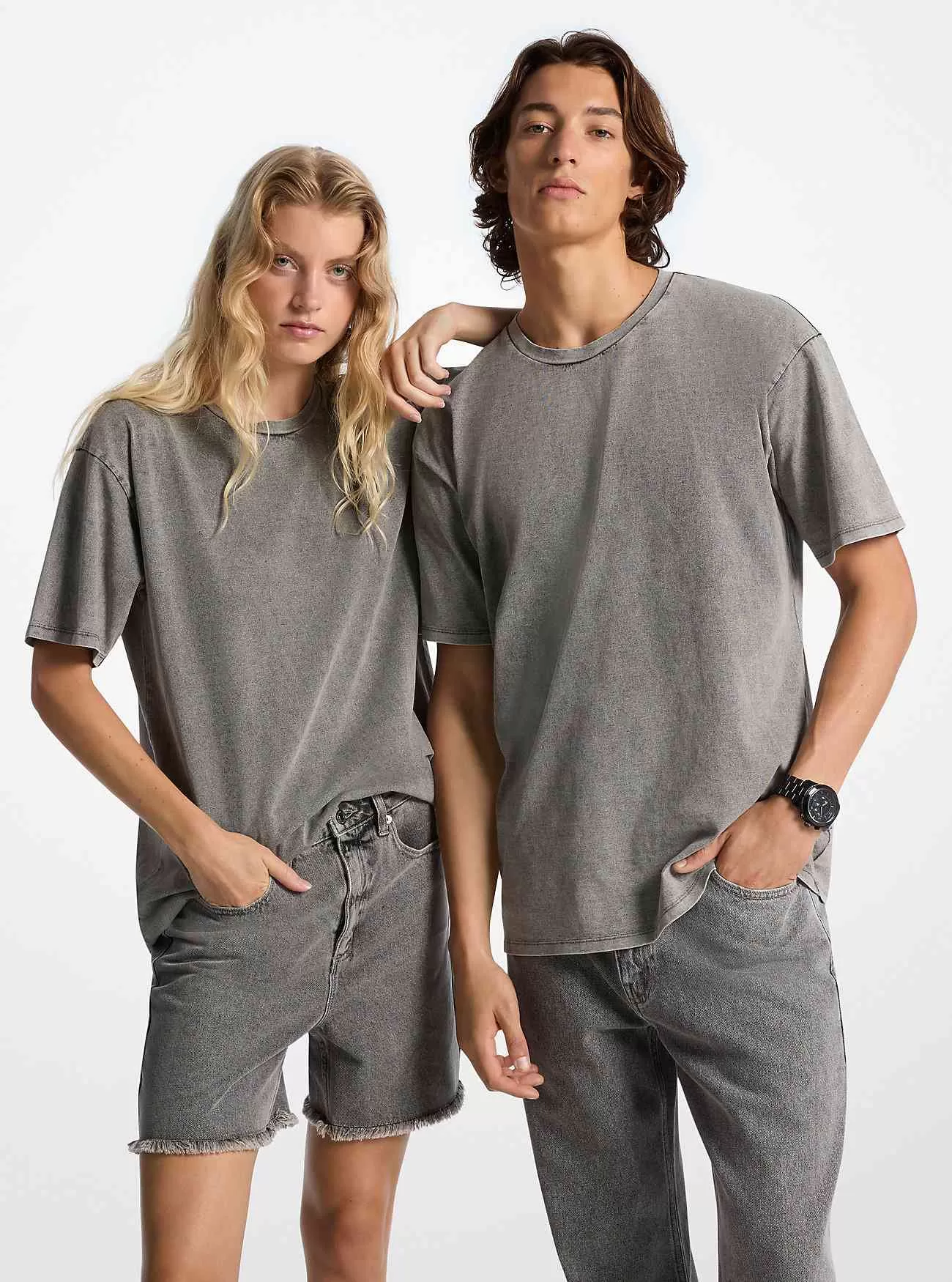 T-Shirt aus Garment-Wash-Baumwolljersey