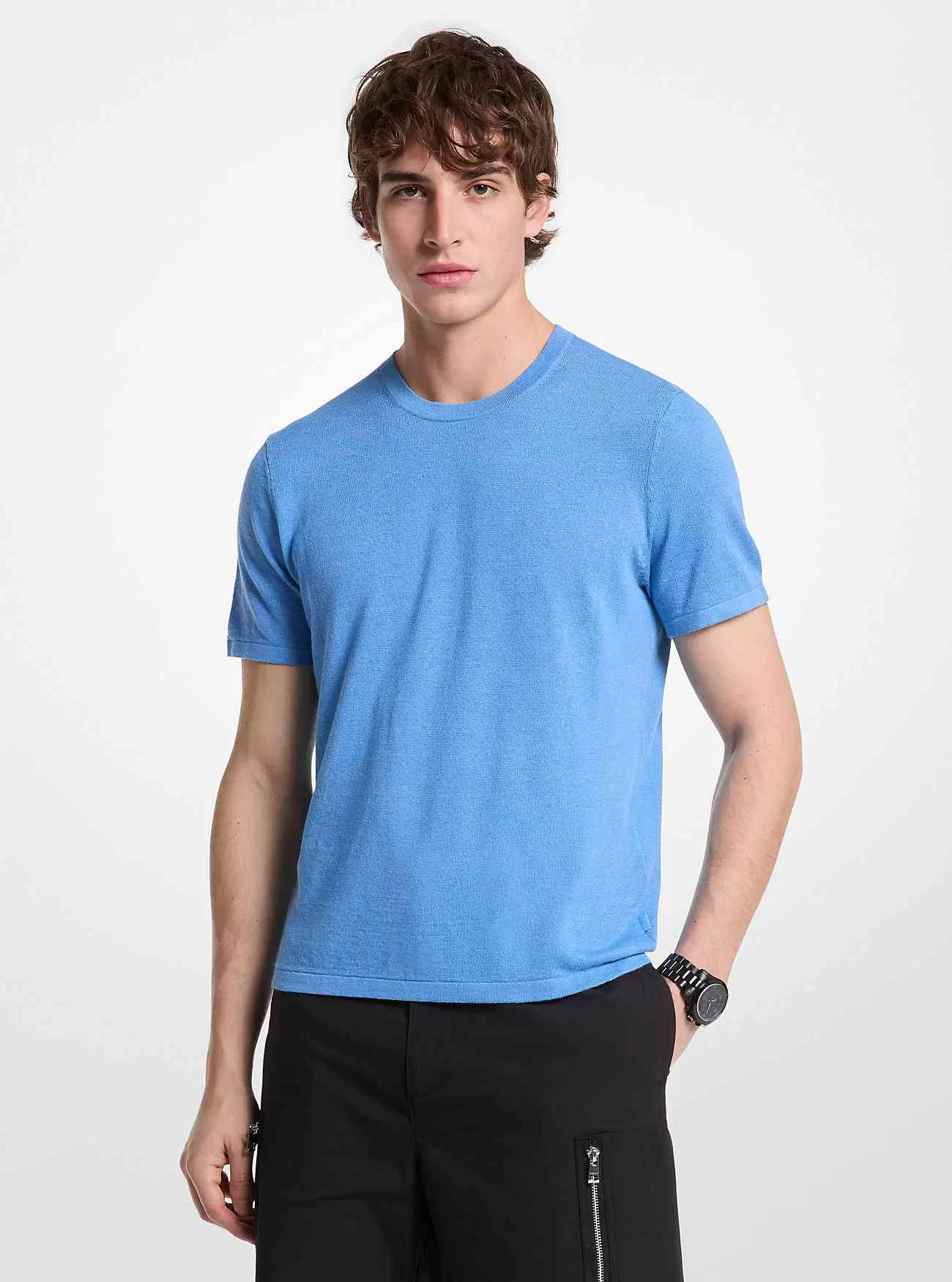 T-Shirt aus Leinen und Baumwolle