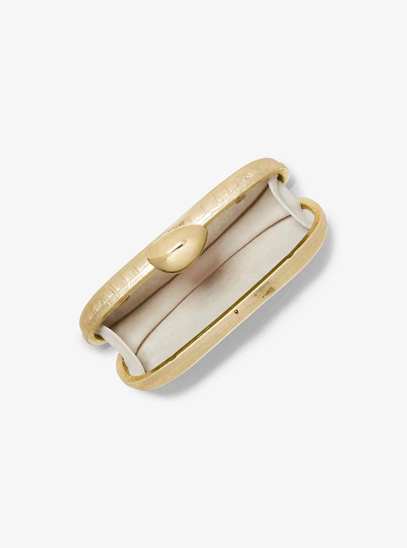 Tina Kleine Minaudie aus Metallic-Leder mit Krokodilprägung re