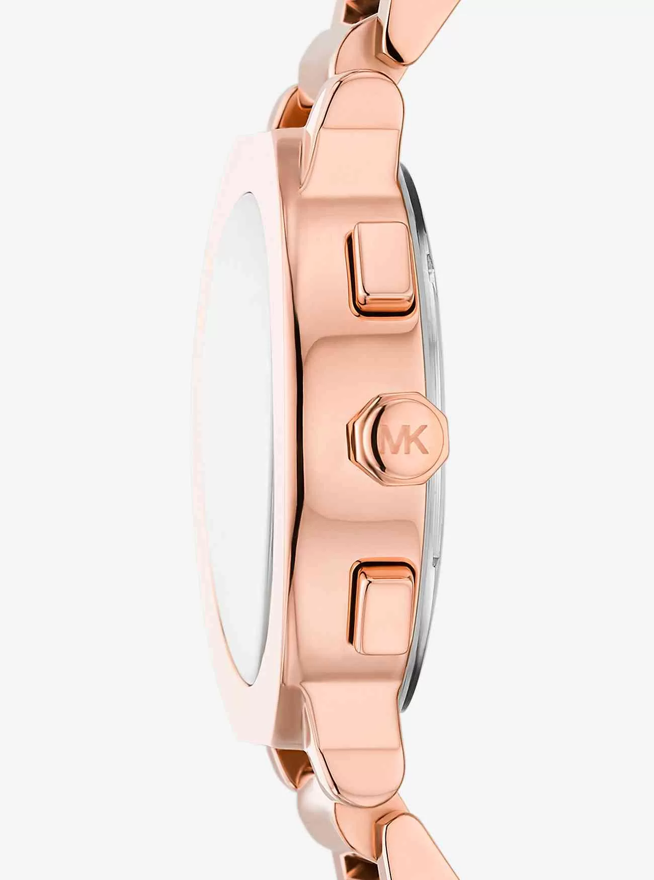Übergroße roségoldfarbene Gramercy-Uhr