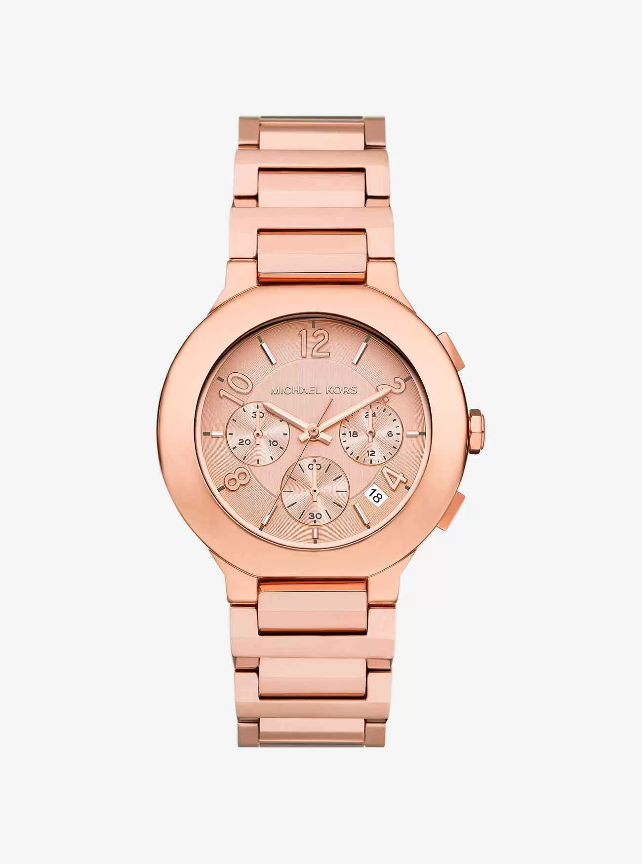 Übergroße roségoldfarbene Gramercy-Uhr