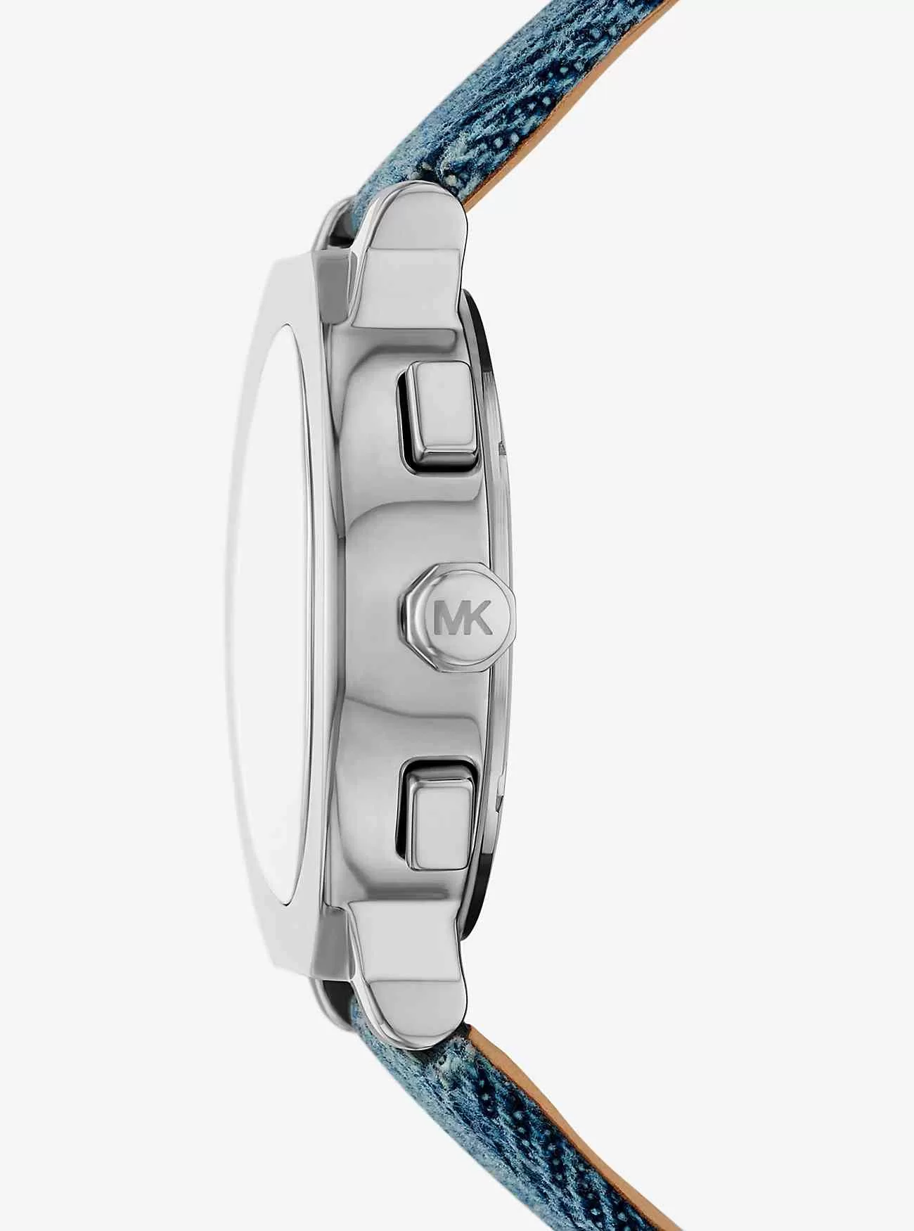 Übergroße silberfarbene Gramercy-Jeansuhr