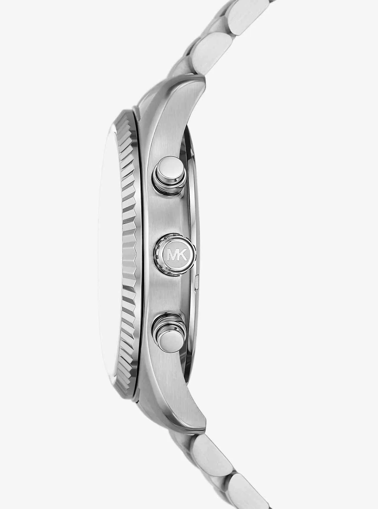 Übergroßes Geschenkset mit silberfarbener Lexington-Uhr und Kartenetui aus Leder mit Krokodilprägung