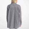 Übergroßes Hemd aus gestreifter Baumwollpopeline