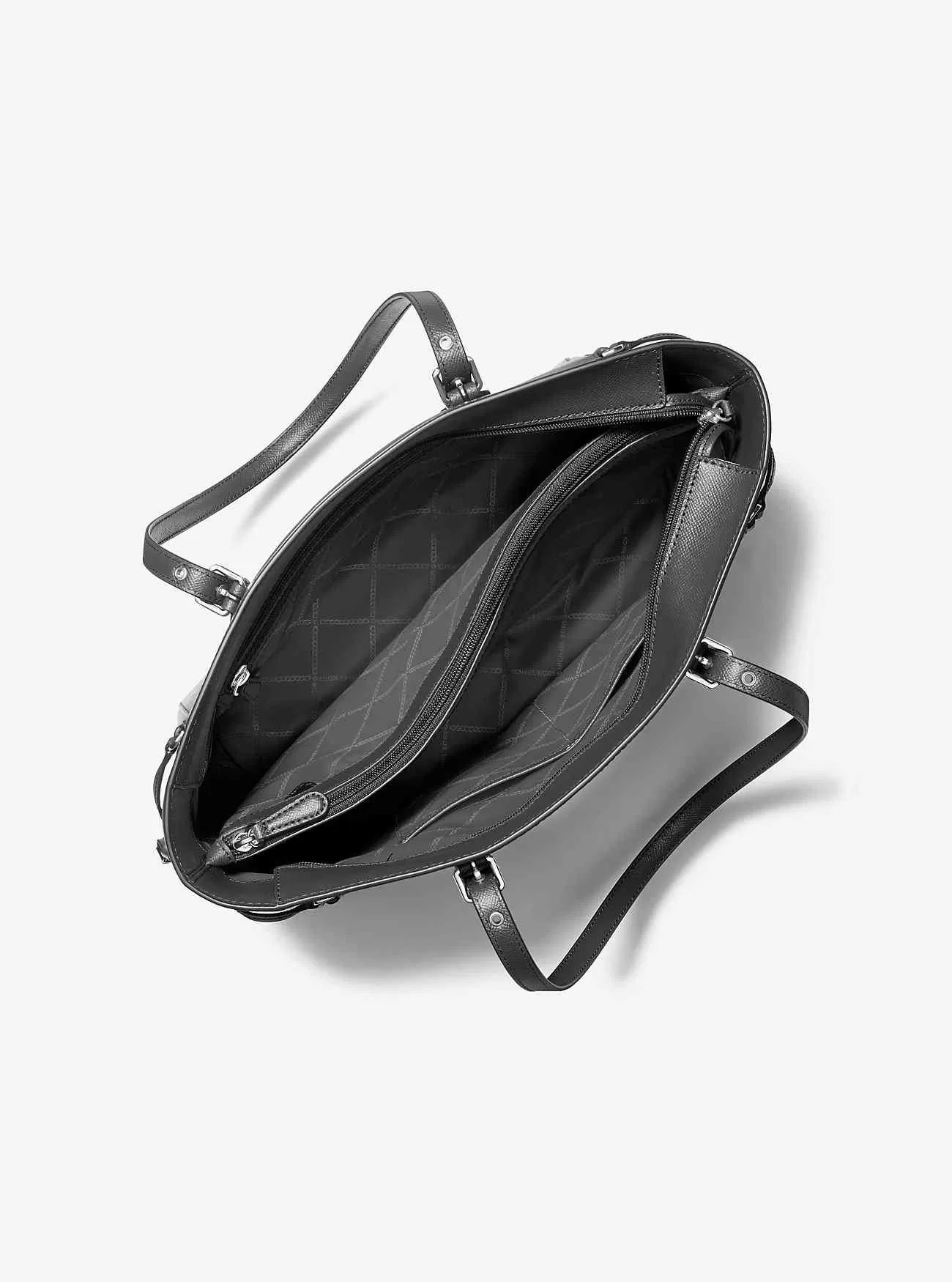 Voyager Mittelgroße Einkaufstasche aus kreuznarbigem Leder