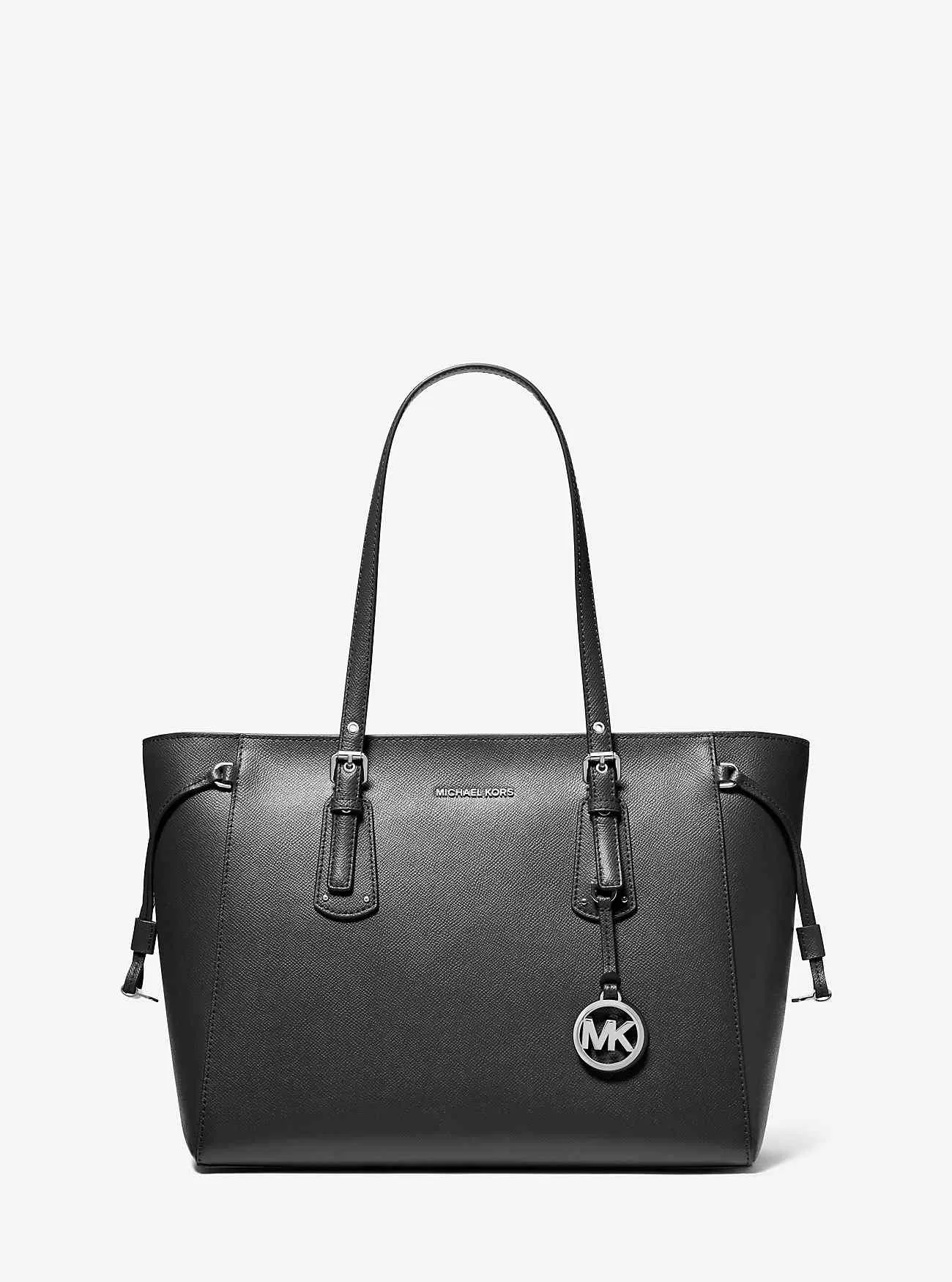 Voyager Mittelgroße Einkaufstasche aus kreuznarbigem Leder