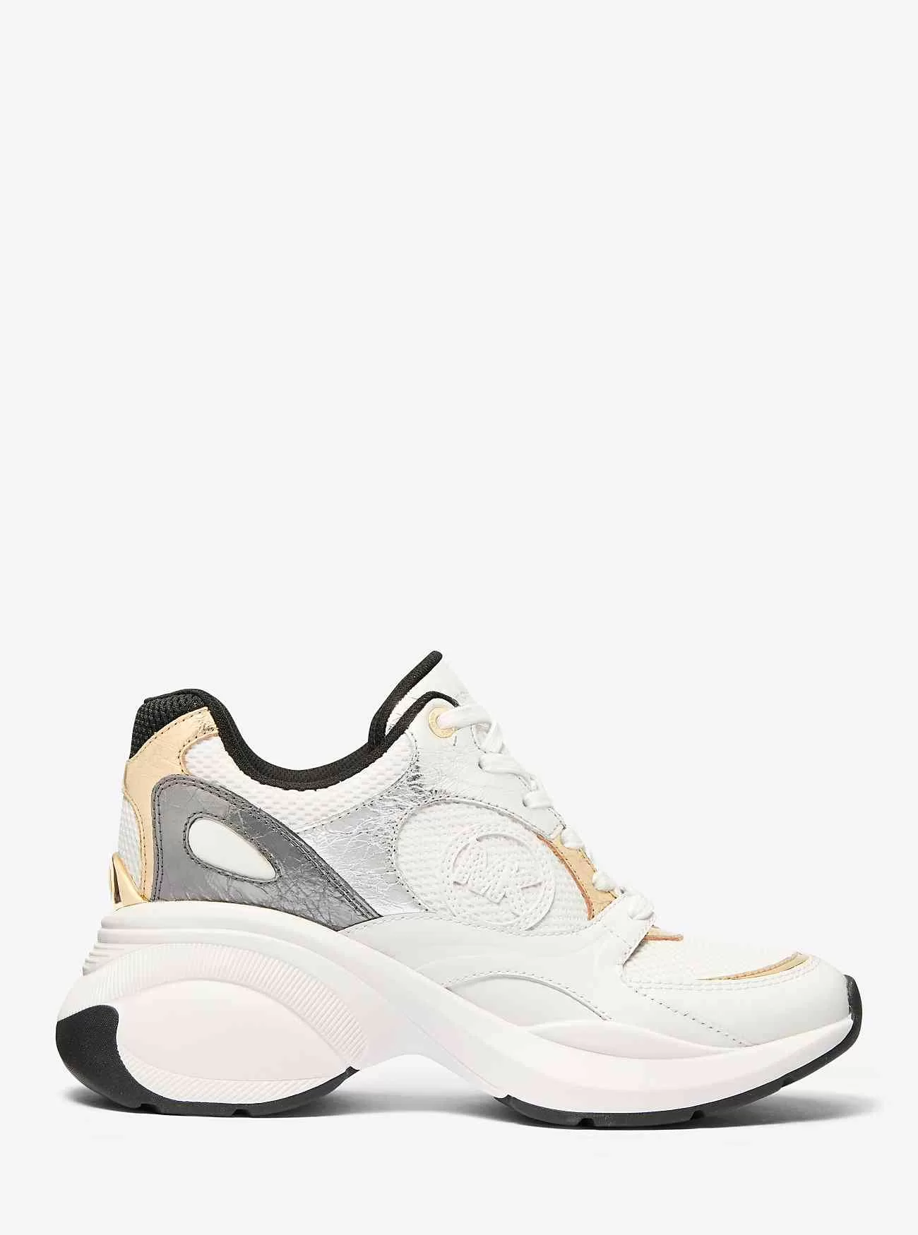 Zuma Color-Block-Sneaker aus geknistertem Leder und Mesh