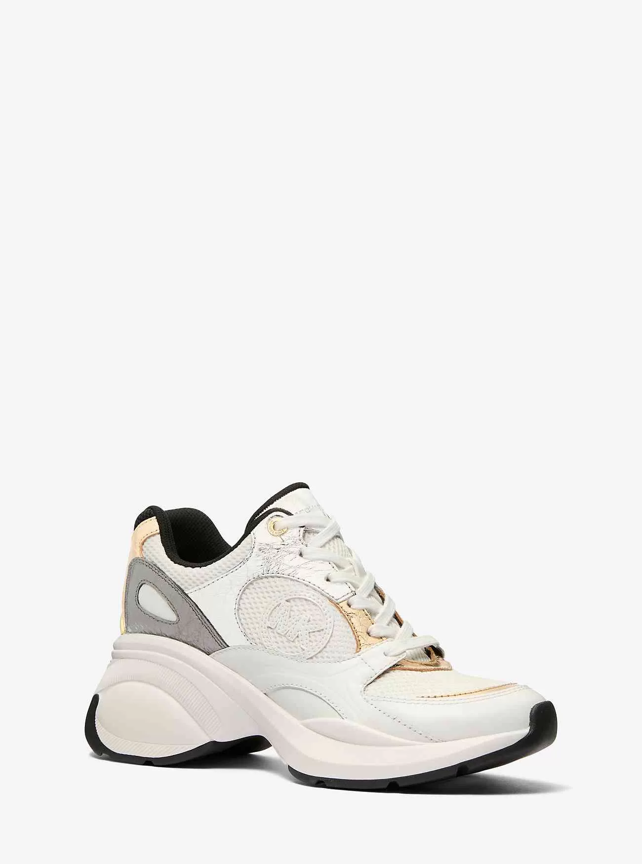 Zuma Color-Block-Sneaker aus geknistertem Leder und Mesh